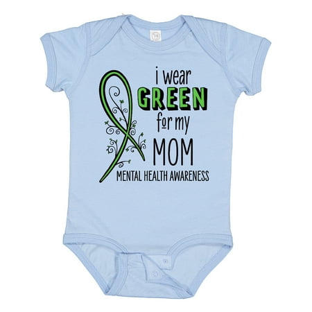 

Inktastic I Wear Green for My Mom- Mental Health Awareness Gift Baby Boy or Baby Girl Bodysuit