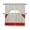 Red, variant on Abstract Black Polka Dot Swag Curtains for Kitchen Modern Farmhouse Sage Green Red Valances for Windows Small Window Treatment Short Topper for Cafe Bedroom Bathroom Living Room Decor 56x36 Inch