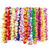 Suzicca 36Pack Lei Garland Bright Hawaiian Flower Colored Necklace Tropical Luau Flower Wreaths Headbands Party Decor Holiday Beach Wedding Birthday