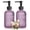 Purple, variant on 2pcs 13.5 oz Glass Soap Dispenser, Hand Press Hand Sanitizer Dispenser Bottle, Skin Care Body Wash Storage Bottle, Reusable, Purple