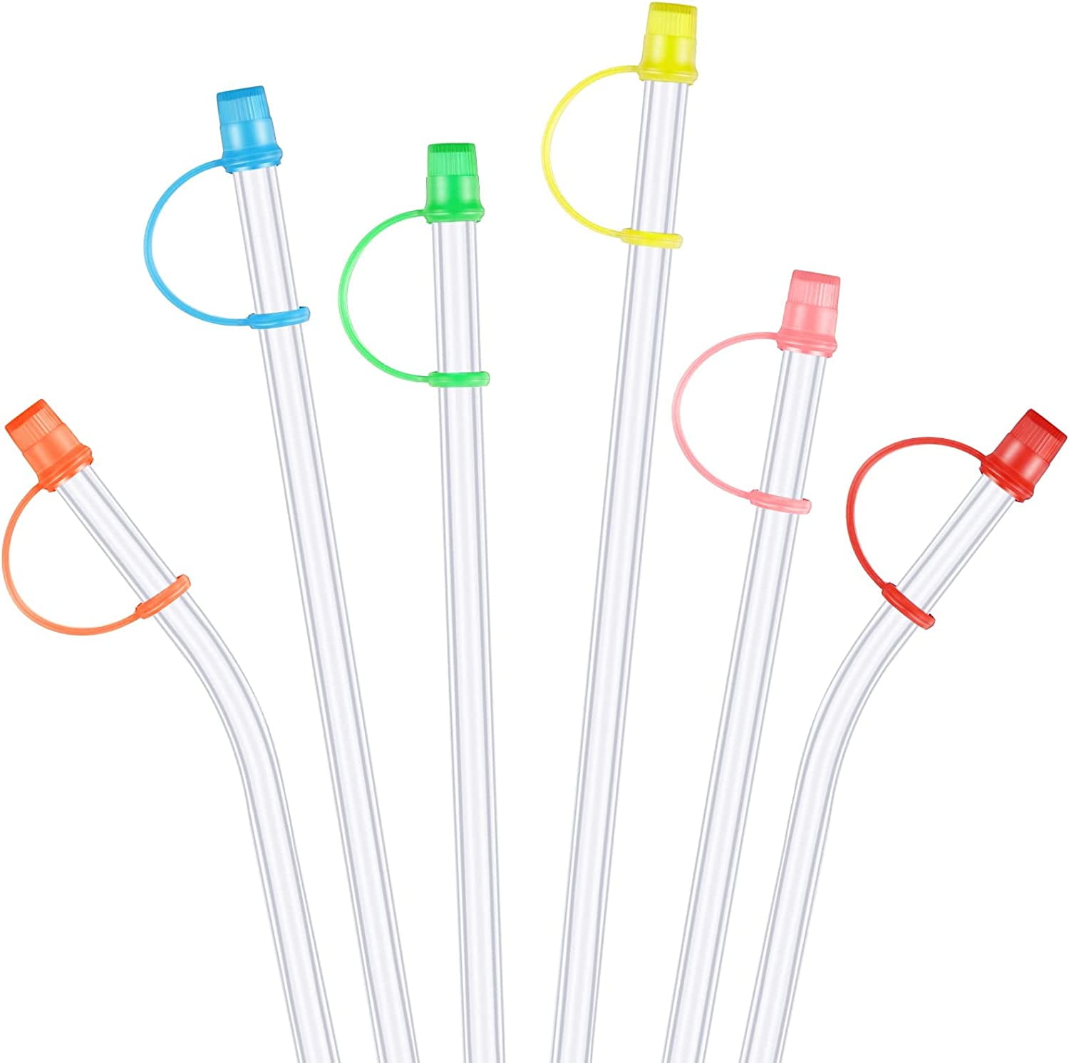 60 Pieces Colorful Drinking Straw Caps Reusable Drinking Straw Plugs