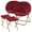Red, variant on Magshion Set of 2 Cozy Chair with Ottoman, Oversized Comfy Folding Lounge Saucer Chair Moon Chair with Footrest Footstool for Living Room Bedroom, Purple
