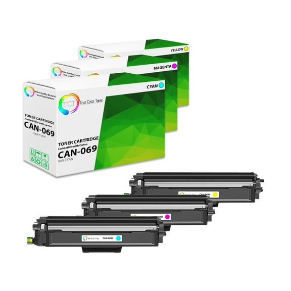 TCT 069 Color Toner Cartridge 3 Pack - Premium Compatible Replacement for Canon 069 5093C001 5092C001 5091C001