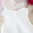 thumbnail image 4 of Tauxra Robe d'Été Sans Manches pour Femmes, Robe de Fête Florale Longueur Genou, Robe Trapèze, Robe Soleil à Imprimé de Fleurs Rouges et Blanches avec Jupe à Volants pour Invitée de Mariage, Cocktail, 4 of 9