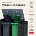 thumbnail image 6 of Keter Store-It-Out Prime 4.3 x 2.3 Foot Resin Outdoor Storage Shed with Easy Lift Hinges, Perfect for Trash Cans, Yard Tools, and Pool Toys, Black, 6 of 20