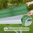 thumbnail image 6 of Green Christmas Snowflake Pattern Square Fitted Tablecloth with Elastic Edge,Square Table Cover,Washable Elastic Table Cover for Home Kitchen Party Decor 36"x36", 6 of 6