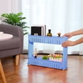 thumbnail image 1 of Uxcell 21.7" 2-Tier Slim Gap Storage Organizer Rack Shelf Plastic Blue, 1 of 8