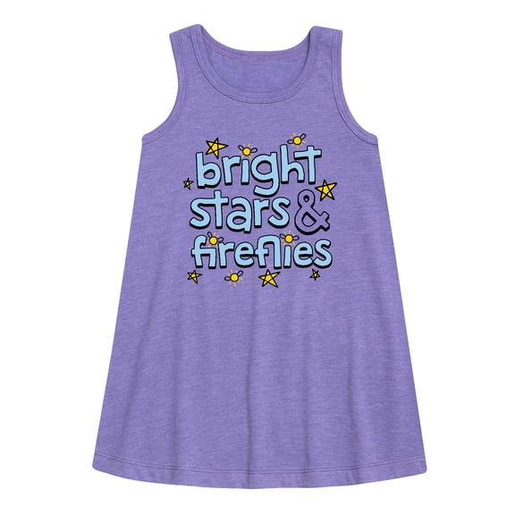 Instant Message - Bright Stars And Fireflies Graphic Sleeveless Aline Dress