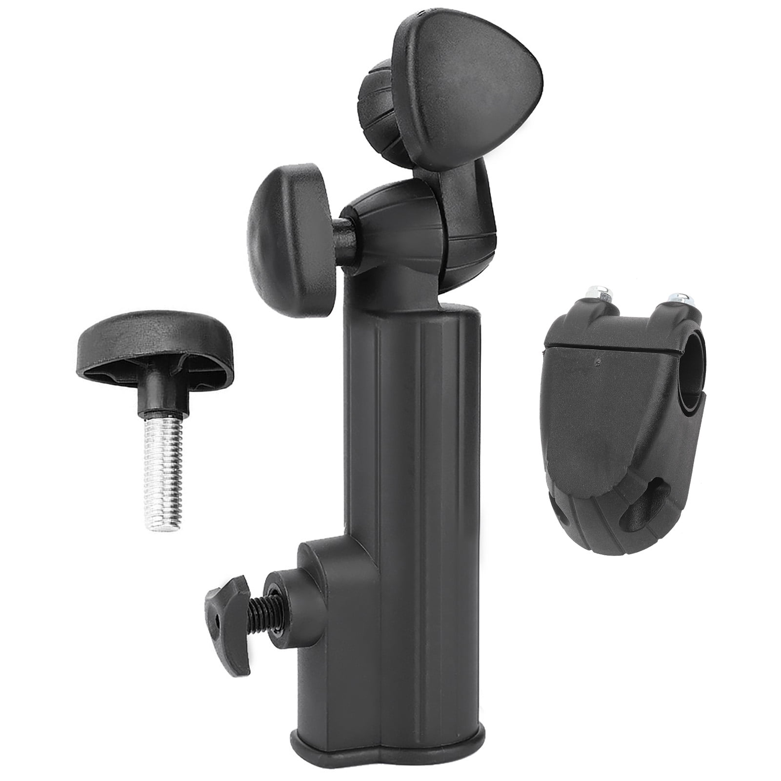 Mgaxyff black umbrella holder,umbrella holder,Push Trolley Umbrella Holder Plastic Stand Pull Bike Cart Black Universal