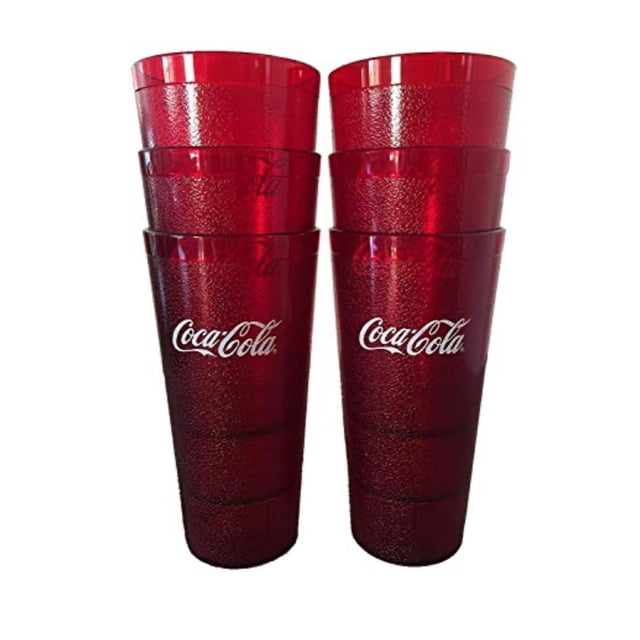 Vasos de Plástico Coca-Cola Rojos 710ml Paquete de 6