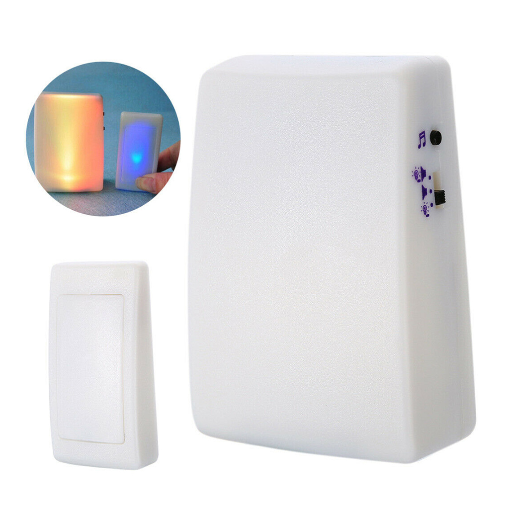 Home Wireless Doorbell 7 Color Flash Music Doorbell for Elderly Patient