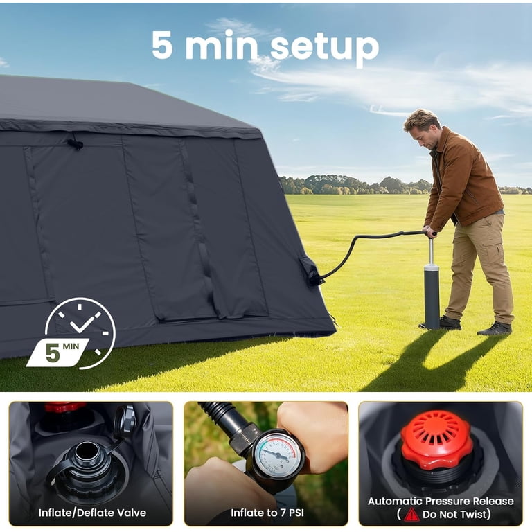 Lilypelle 8-10 Person Blow Up Inflatable Tent, with Removable
