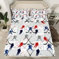 thumbnail image 2 of Manfei Ice Hockey Print Full Size Sheets 4-Piece, Sport Theme Bed Sheets, Athelete Gifts Sheet Sets, Luxury Bedroom Decor, 2 of 6