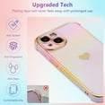 thumbnail image 5 of MYKOMI for iPhone 13 Case 6.1 inch,Cute Colorful Iridescent Plating Edge Case with Love Hearts Pattern,Camera Lens Protection Shockproof Phone Case for Women Girls, 5 of 9