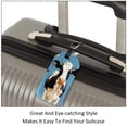 thumbnail image 3 of Square 2Pack PU Leather Cartoon Cow Cruise Luggage Tag with Privacy Cover and Name ID Tag for Travel Handbags Backpacks Luggage Tags, 3 of 6