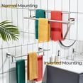 thumbnail image 5 of KOKOSIRI Towel Holder 24-Inch Bathroom Double Bath Towel Bars Kitchen Rack Wall Mounted Polished Chrome Stainless Steel B5009CH-L24, 5 of 7