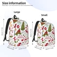 thumbnail image 4 of Daiia Snowflakes Santa Claus Vintage Canvas Backpack for Men and Women ,Hiking Backpack,Travel Laptop Bag for School,Large Capacity Backpack, 4 of 8