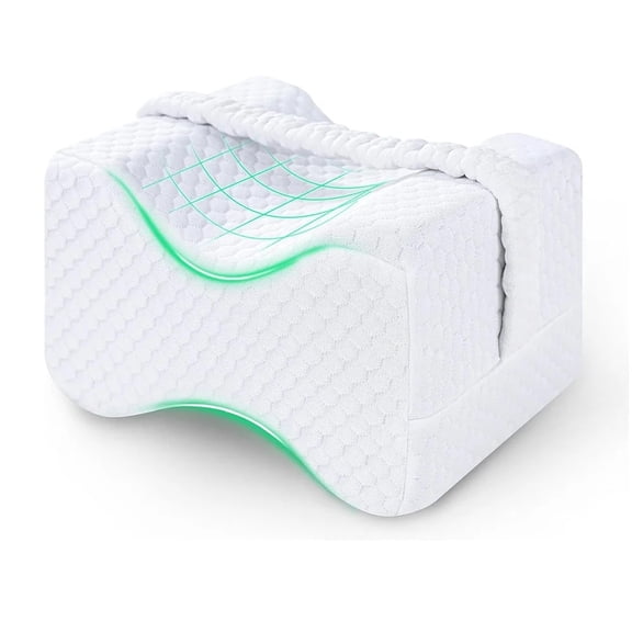 Knee Pillow for Side Sleepers with Straps, Soft Memory Foam Leg & Knee Pillow, Memory Foam Leg Pillow for Side Sleepers