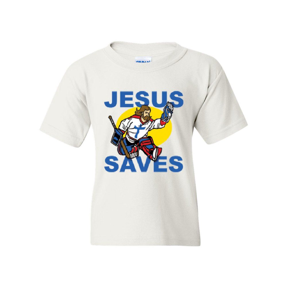 jesus saves goalie t shirt