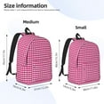 thumbnail image 3 of Yiaed Pink Gingham Print Backpack, Premium Laptop Backpack, Travel Backpack for Women, Lightweight Backpacks, Comfortable Back Pack-Medium, 3 of 7