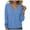Blue, variant on Women's Casual Long Sleeve V Neck Pullover Tops Oversized Chunky Knitted Loose Jumper Sweaters (Gold, M)