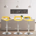thumbnail image 4 of Swivel Bar Stool Adjustable-Height Barstools Modern Yellow Bar Chair, Set of 2, 4 of 8