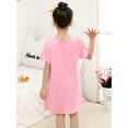 thumbnail image 4 of WIBACKER 3-14Y Girls Nightgowns Short Sleeve Nightdress Kids Cute Mermaid Nightie Dress Summer Pajamas, 4 of 9