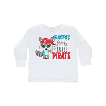 

Inktastic Grandpa s Little Pirate Cute Raccoon with Sword Gift Toddler Boy or Toddler Girl Long Sleeve T-Shirt