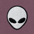 thumbnail image 2 of Dalix Lil Alien Midweight Garment Dye Soft Tee Short Sleeve Cotton Shirt Mens in Plum XL X-Large, 2 of 5