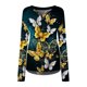 thumbnail image 4 of Blusa de manga larga con cuello en V y manga larga con estampado de mariposas para mujer Pompotops  gfhjh21546, 4 of 6