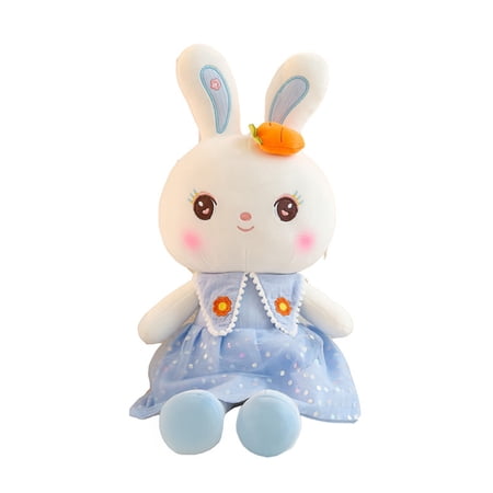 Sweet Bunny Plush Toy Large Soft White Rabbit Stuffed Animal Doll Cute Huggable Plush Figure Birthday Gift for Girls Decorative Bunny for Bed Sofa & Room Décor