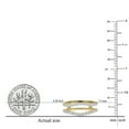 thumbnail image 3 of Dazzlingrock Collection Round White Diamond Wedding Band Enhancer Guard Double Ring For Women 1/2 CT (0.50 ctw, Color I-J, Clarity I1-I2) in 14K Yellow Gold, Size 6.5, 3 of 4