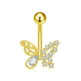 thumbnail image 1 of Wmool Ongles de Nombril Papillon Six Griffes Zircon Anneauaccessoire de Perforation, 1 of 9