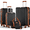Black&Brown(Expandable), variant on Expandable Luggage 3 Piece Sets Hardside Suitcase Set with Expandable Travel Duffle Bag,White Brown