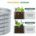 thumbnail image 4 of Aoodor Galvanized Raised Garden Bed Kit, 5.3x2.6x1.4 Ft, Oval Planter Box for Vegetables, Flowers, and Herbs, Outdoor Use, Silver, 4 of 9