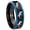 Black And Blue Step Edge, variant on Multiple Lizard Concave Black Tungsten Men Ring 10MM