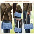 thumbnail image 5 of Navy Blue Leopard Womens Chain Shoulder Bag Tote Handbag Clutch Hobo Purse with Zipper for Travel Casual, 5 of 7