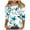 Multicolor Plus Size Blouse for Women_i, variant on CYMMPU Tunic Tops 3/4 Sleeve Round Neck Flower Printed Spring Tops Blouses for Women Dressy Casual Loose Fit Fall Fashion Shirts Lightweight Basic T-Shirts Multicolor XXXXL