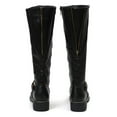 thumbnail image 5 of Aoochasliy Womens Shoes Boots Retro Shoes Casual Thick Low-heeled Plus Size Mid Calf Zipper Boots Basic Clothes, 5 of 9