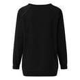 thumbnail image 4 of Cmfcve Women's Fashion Hoodies & Sweatshirts Letter Long Sleeve Versatile Tops Crew Neck Loose Gym Tops, 4 of 5