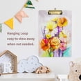 thumbnail image 6 of FMSHPON Watercolorful Sunflower Clipboard Hardboard Wood Nursing Clip Board and Pull for Standard A4 Letter 13x9 inches, 6 of 7
