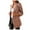 Brown, variant on Yigetop Womens Blazer Women's New Fashion Long-Sleeved Casual Suit Collar Printed Pocket Jacket Tweed Blazers for Women Black L