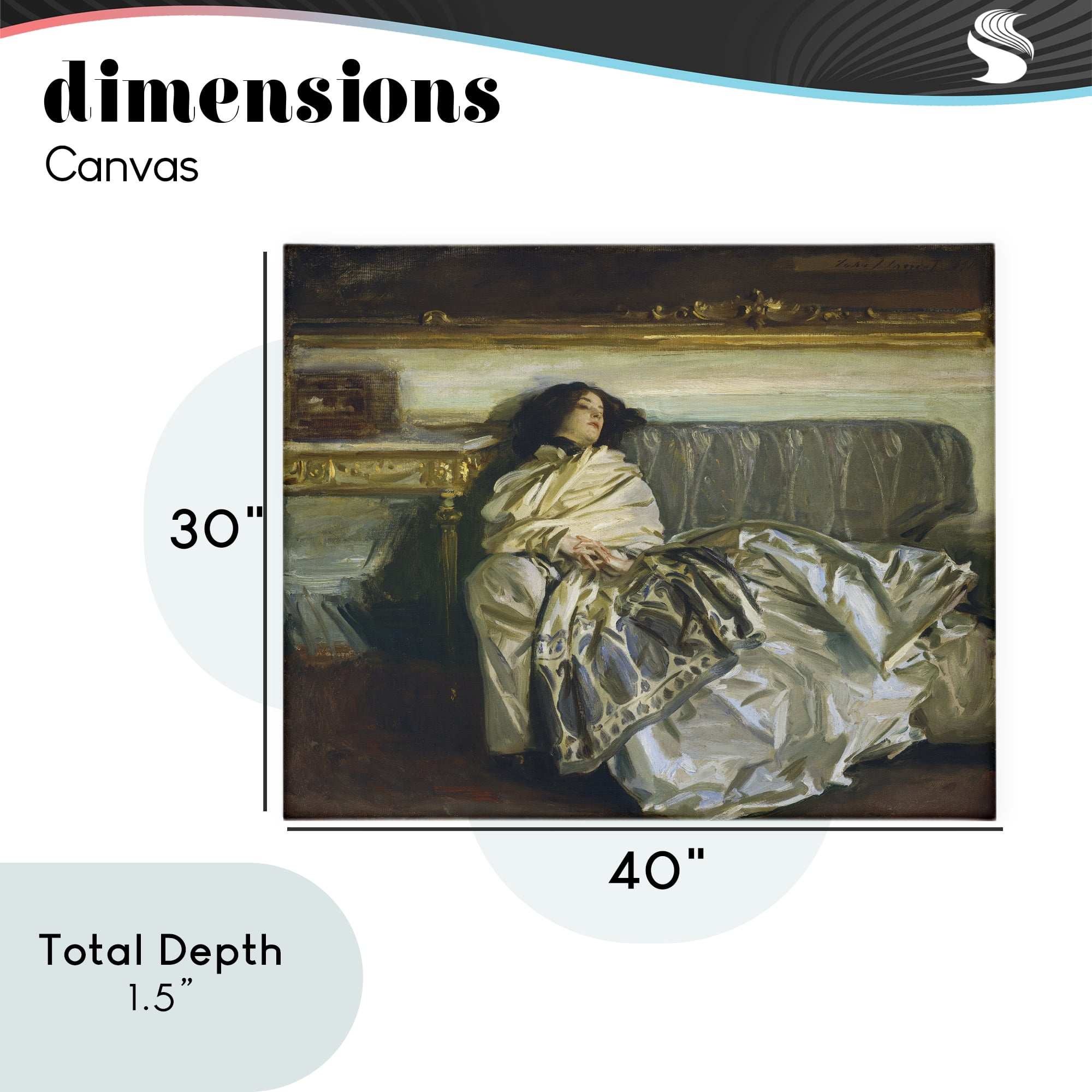 Stupell Industries Restful Woman Classic Canvas Wall Art, design by Lil' Rue