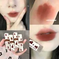 thumbnail image 3 of 1pc Waterproof Matte Coffee Brown Lipstick Moisturizing Long Lasting Not Easy To Fade Low Saturation Rose Pink Brown Lip Gloss, 3 of 5