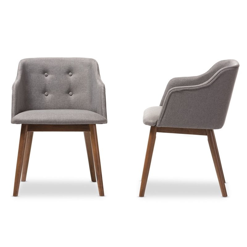 Harrison Accent Chair In Gray Set Of 2 Walmart Com Walmart Com