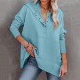 thumbnail image 2 of Gerichy Long Sleeve Tops for Women Womens Fashion Hoodies Sweatshirts Casual Long Sleeve Button Up Hooded Tops, 2 of 5