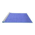 thumbnail image 2 of Ahgly Company Machine Washable Indoor Square Oriental Blue Industrial Area Rugs, 7' Square, 2 of 4