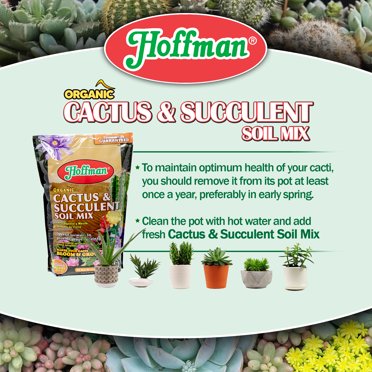 Hoffman 10410 Organic Cactus And Succulent Soil Mix - 10 Quarts (5 Units Total)