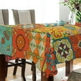 thumbnail image 3 of Coolnut Unbreakable Square Tablecloths with Dust and Wrinkle Resistance-60x60In, Mexican Talavera Wedding Kitchen Picnic Buffet Holiday Party House Decor, 3 of 7