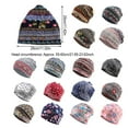 thumbnail image 2 of Bonnet Slouchy Style Bohémien Musulman Hijab Turban Extensible Protection des Oreilles Accessoires de Coiffure Bonnet Noir floral, 2 of 6